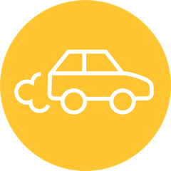 A car emitting exhaust