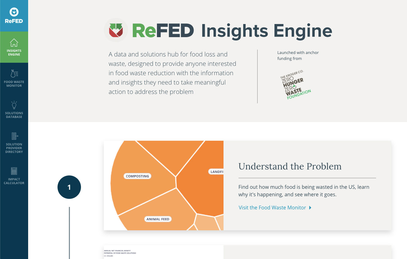 Laptop Screen showing ReFED's Insights Engine