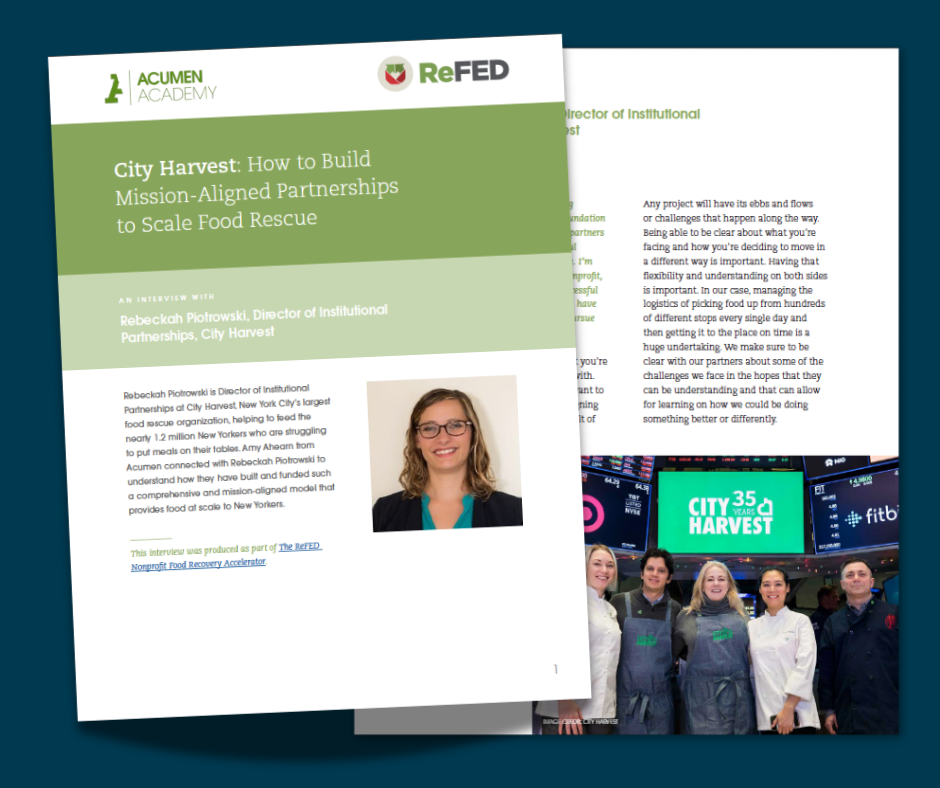 Accelerator Expert Network Knowledge Series: Rebeckah Piotrowski, City Harvest image