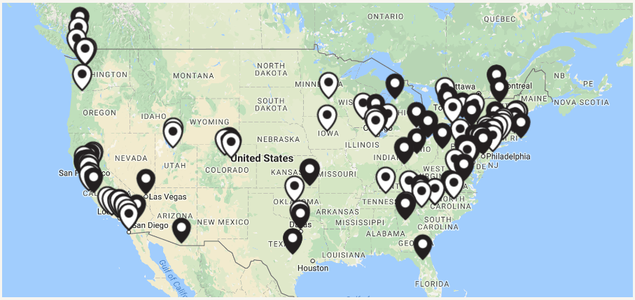 Geographic location of innovators in ReFED’s Innovator Database